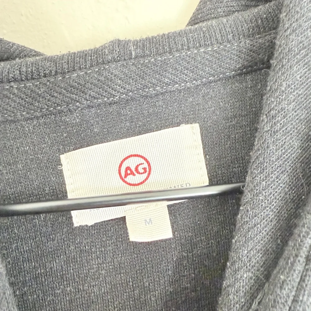 AG Adriano Goldschmied Men's Charcoal Gray Hoodie Size MMedium